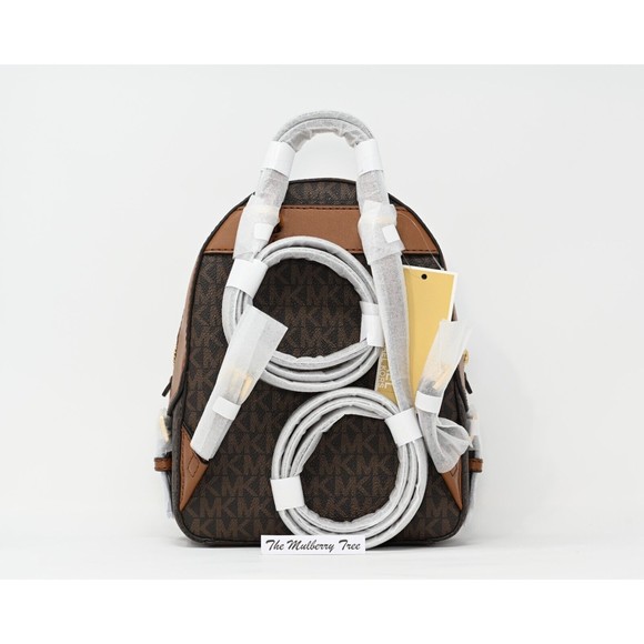 MICHAEL KORS JAYCEE XS Mini Convertible Brown Logo Canvas Backpack NWT $398 main image 16